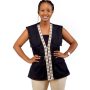 F and Y Made in Rwanda Women Black Vest with Imigongo