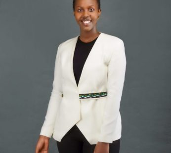 F and Y Made in Rwanda Wrap White Blazer with Umugongo Belt