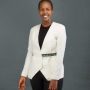 F and Y Made in Rwanda Wrap White Blazer with Umugongo Belt