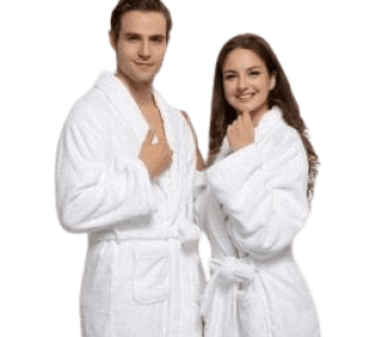 Hooded Bathrobe 100% Cotton Terry Bathrobes with Hood Towel Spa Robe