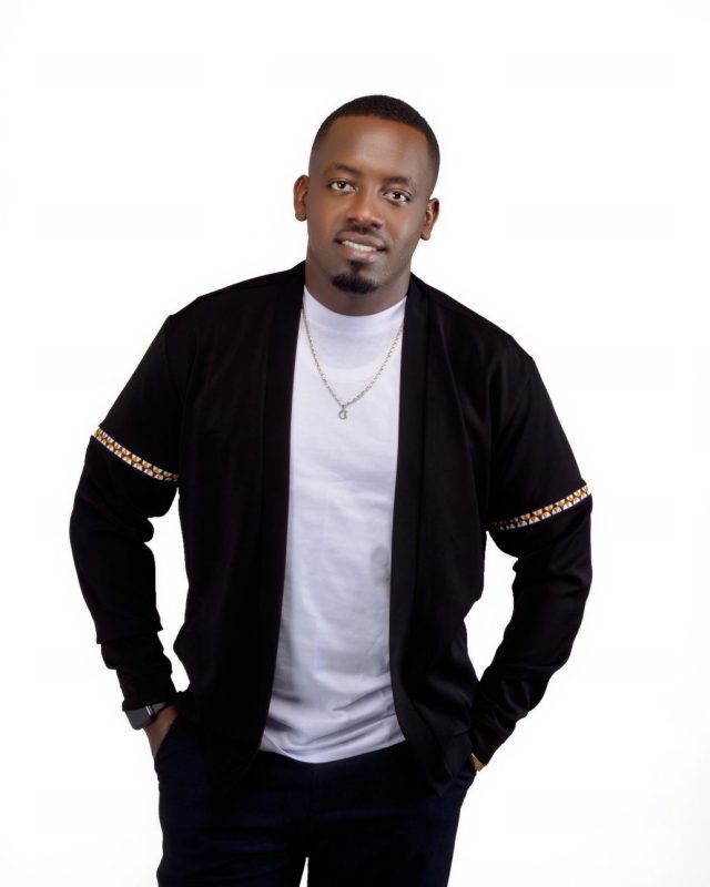 a made in Rwanda black cardigan