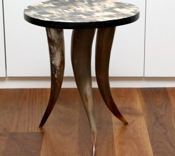 Table made in cow horns