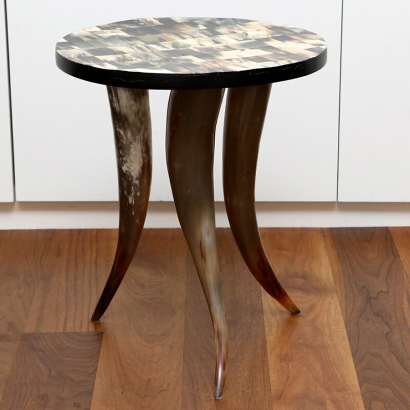 Table made in cow horns