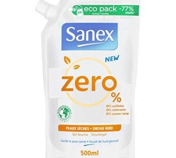 SANEX GEL DOUCHE ZERO PEAUX SECHES ECO PACK 500ML