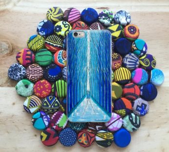 iPhone Case – Amani – African art – Original painting by Kenneth Nkusi (iridescent on canvas) – 7/7+/8/8+/X