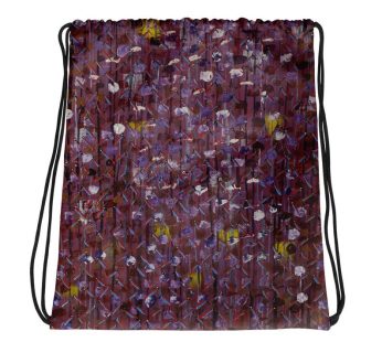 Contentment Drawstring bag- Original painting print by Nkusi Kenneth – African artwork – Purple