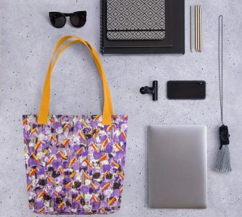 Morning Songs Tote bag – Original painting print by Nkusi Kenneth – African artwork – Purple