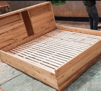 Bed in White Eucalyptus 190cm x 180cm