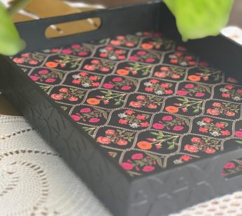 Handmade decoupage Persian pattern tray